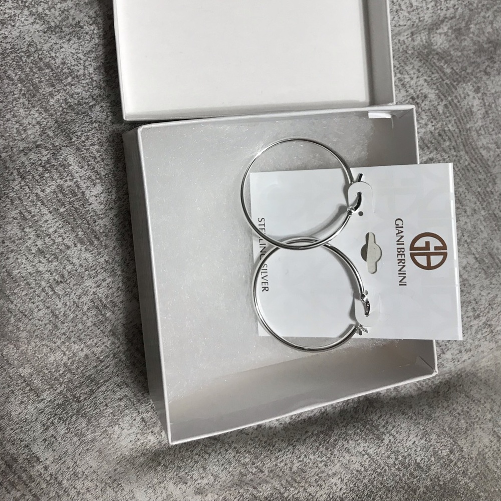 Silver hoop earrings